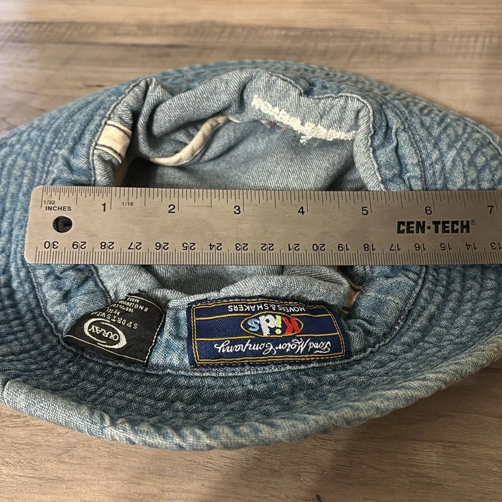 RARE Ouray Ford Motor Company Kids Denim Bucket Hat w/Embroidered Logo PRE OWNED